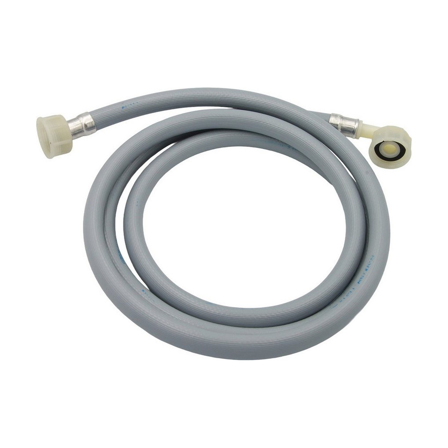 Tucai Waschmaschinenschlauch PVC-Anschluss, 200 cm, grau, Polyamidmutter