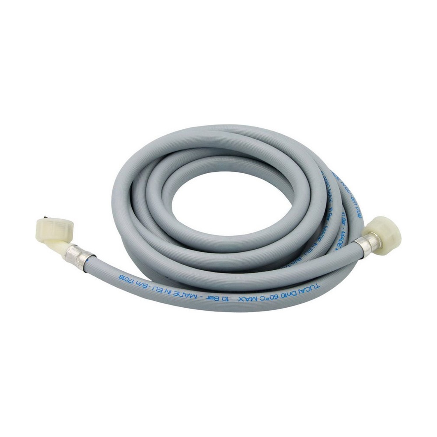 Tucai Waschmaschinenschlauch PVC-Anschluss, 400 cm, grau, PVC