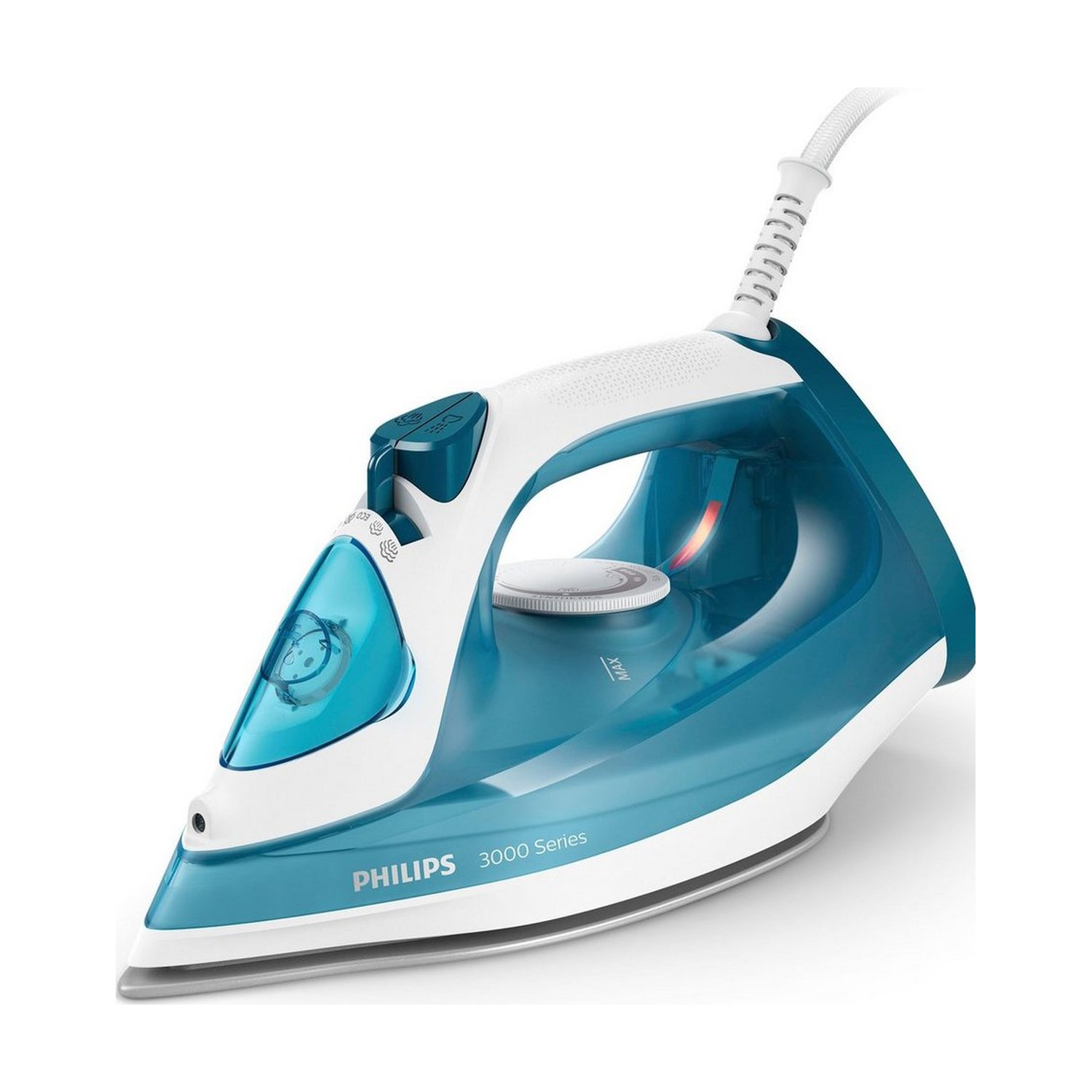 Philips DST3011/20 Dampfbügeleisen, 2100 W, Keramik Bügelsohle, 140 g Dampfstoß, weiß