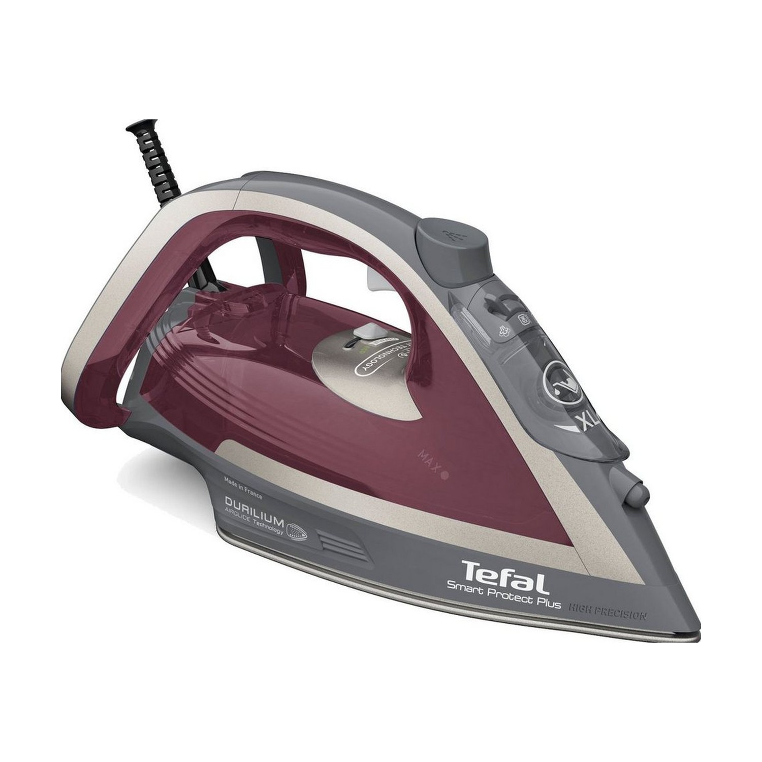 Tefal FV6870 Dampfbügeleisen, 2800 W, 40 g/min, vertikaldampf, weinrot/grau