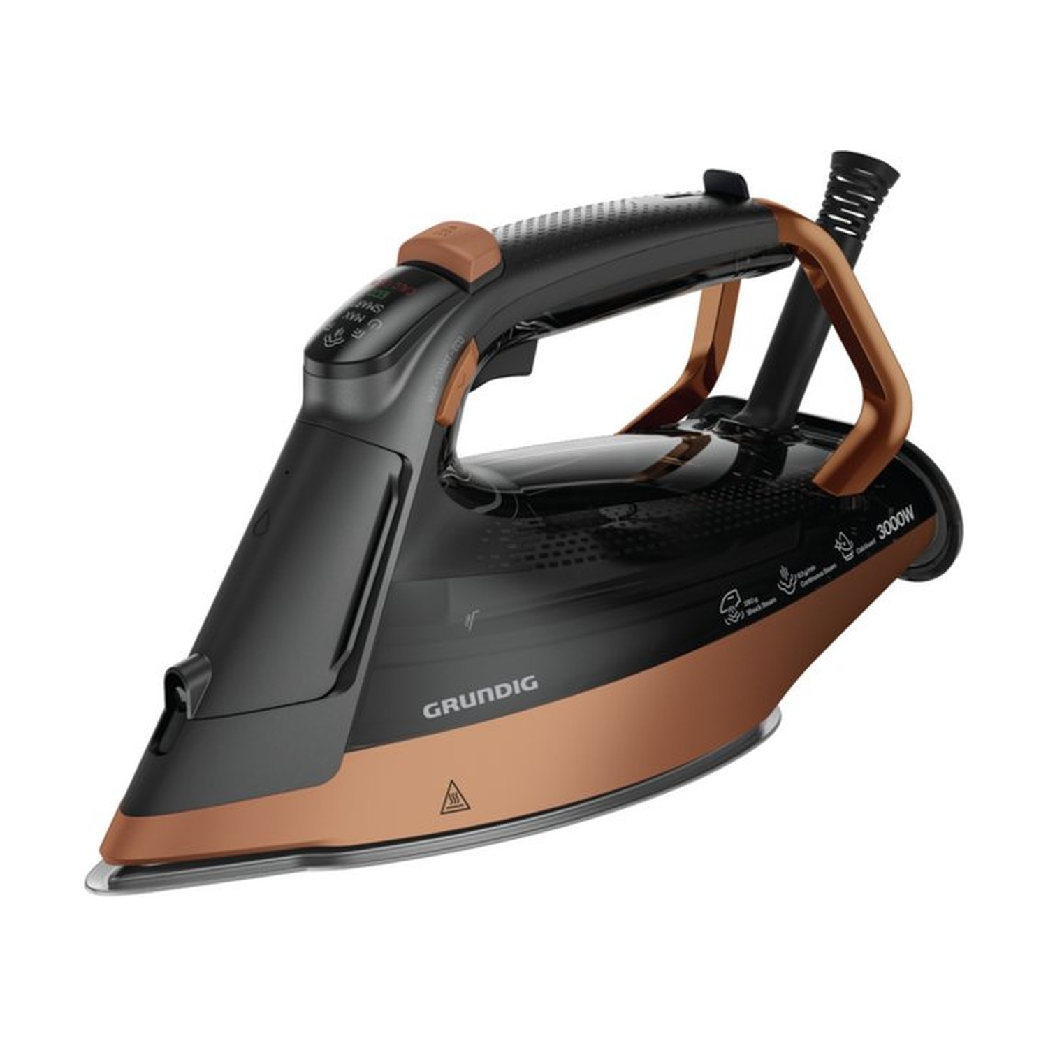 Grundig SI 8050 Dampfbügeleisen, 3000 W, schwarz, 280 g/min Dampfstoß, automatische Entkalkung