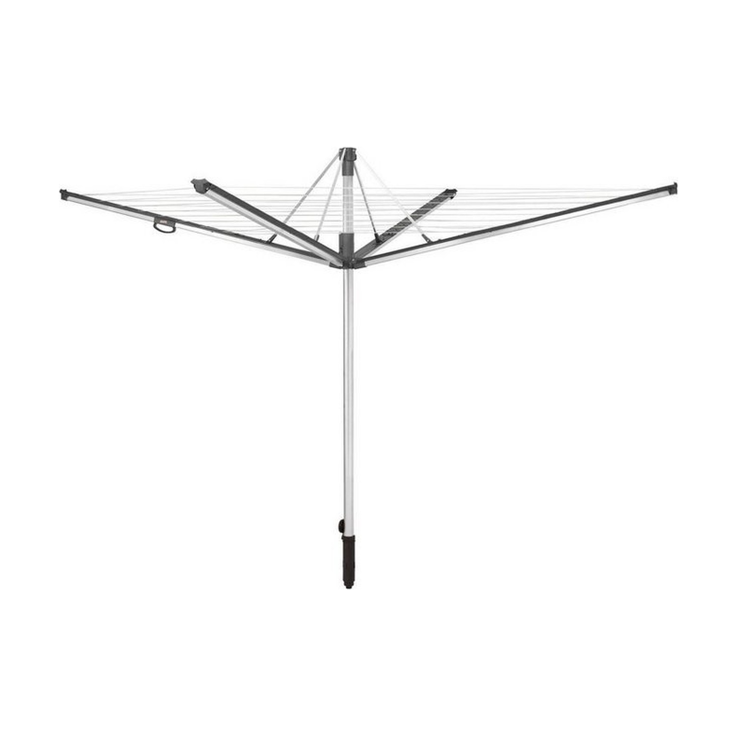 Leifheit Linomatic 600 Plus Wäschespinne, 60 m Leinenlänge, Höhenverstellung, anthrazit