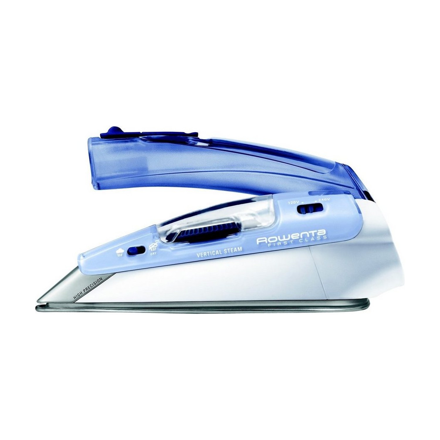 Rowenta DA1510 Reise-Dampfbügeleisen, 1000 W, blau, 45 g/min Dampfstoß, klappbarer Griff